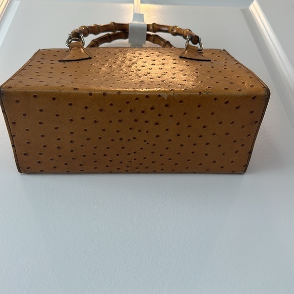 Dooney & Bourke vintage ostrich satchel with bamboo handles - Picture 7 of 12